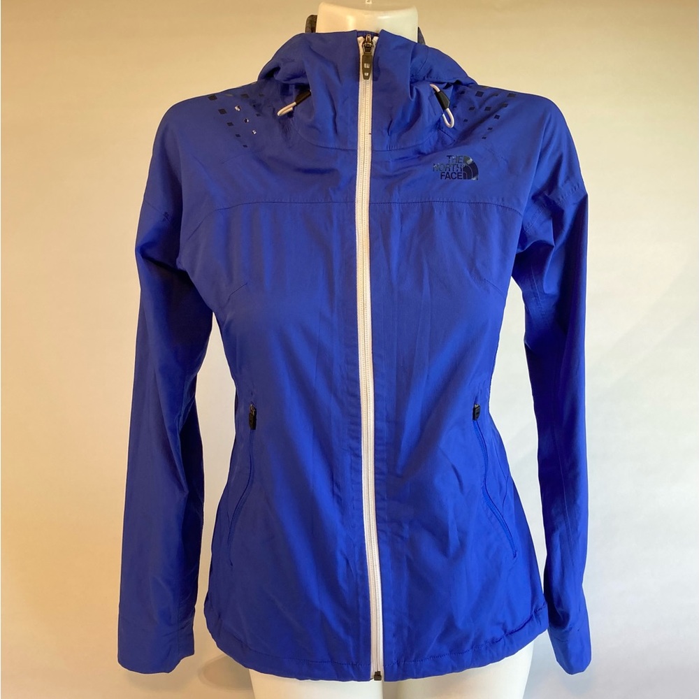 The North Face Hyvent Flashdry Blue Polyester Hooded Rain Jacket size XS